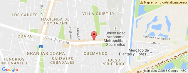Mapa de ubicación de BENEDETTI´S PIZZA, CALZADA DEL HUESO