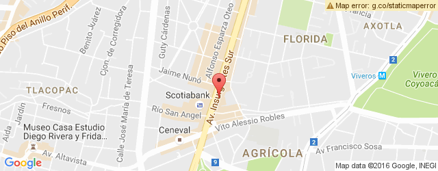 Mapa de ubicación de CAFÉ EMIR, INSURGENTES SUR