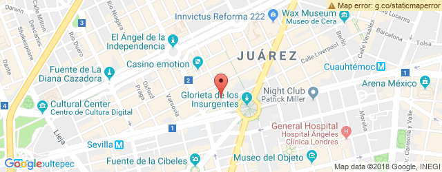 Mapa de ubicación de CAFÉ EMIR, ZONA ROSA