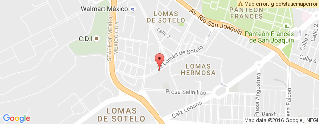 Mapa de ubicación de PIZZA AMORE, LOMAS DE SOTELO