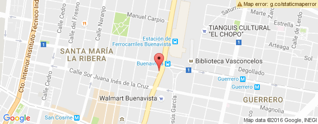 Mapa de ubicación de PIZZA HUT, BUENAVISTA