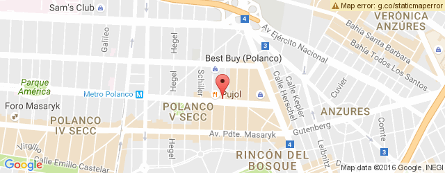Mapa de ubicación de PIZZA HUT, POLANCO