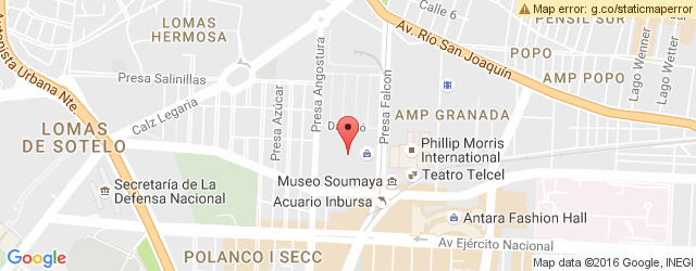 Mapa de ubicación de CITY CAFÉ, POLANCO