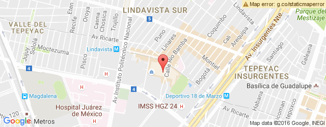 Mapa de ubicación de CITY CAFÉ, LINDAVISTA