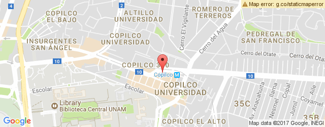Mapa de ubicación de DOMINO'S PIZZA, COPILCO