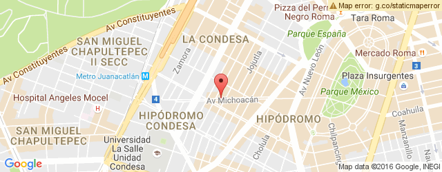 Mapa de ubicación de CAFÉ PUNTA DEL CIELO, CONDESA