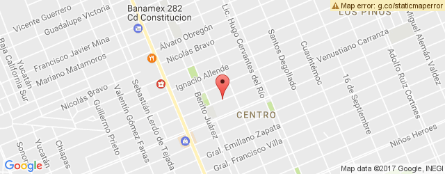 Mapa de ubicación de NUTRISA, VENUSTIANO CARRANZA
