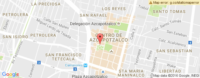 Mapa de ubicación de TORTAS LOCAS HIPOCAMPO, AZCAPOTZALCO