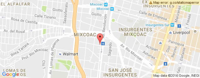 Mapa de ubicación de LA ESPERANZA, MIXCOAC