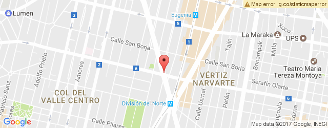 Mapa de ubicación de SANBORNS CAFÉ, ÁNGEL URRAZA