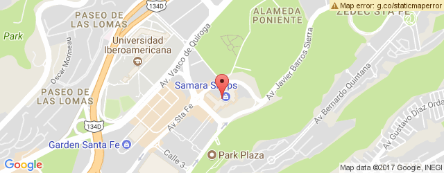 Mapa de ubicación de SANBORNS, SANTA FE SAMARA