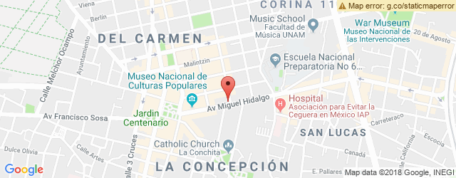 Mapa de ubicación de CASSAVA ROOTS, COYOACÁN