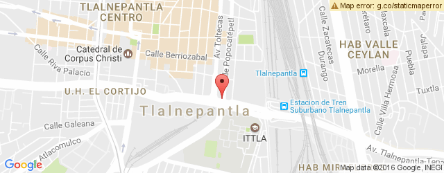 Mapa de ubicación de PIZZA HUT, TLALNEPANTLA