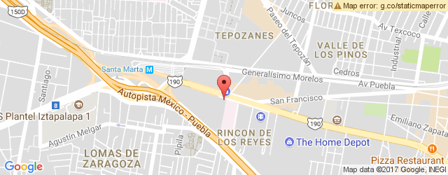 Mapa de ubicación de PIZZA HUT, LOS REYES