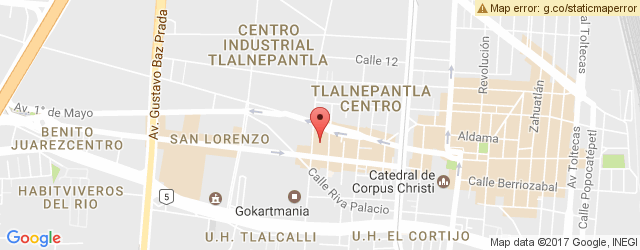 Mapa de ubicación de CAFÉ LA FIESTA, TLALNEPANTLA