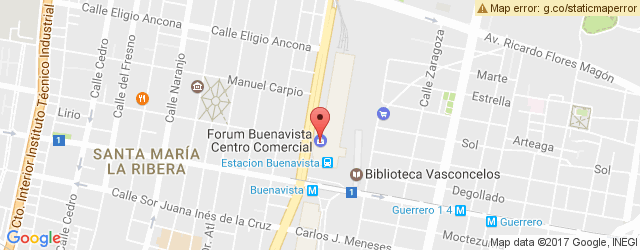 Mapa de ubicación de PIZZALIANNI'S EXPRESS, BUENAVISTA