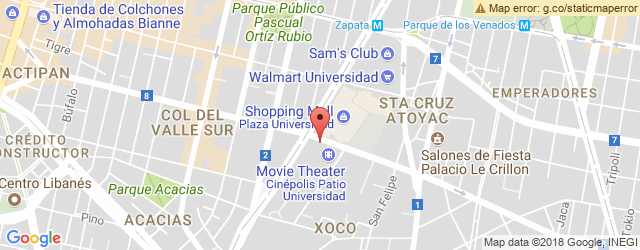 Mapa de ubicación de EL BAJÍO, PATIO UNIVERSIDAD