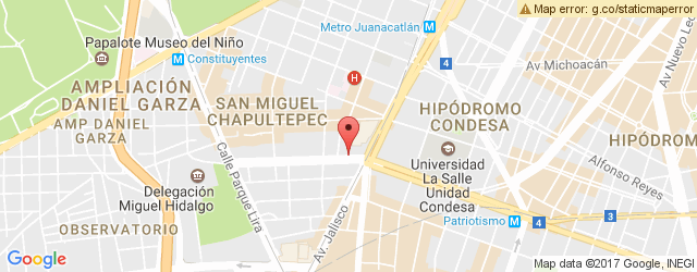 Mapa de ubicación de CONDESA BISTRO