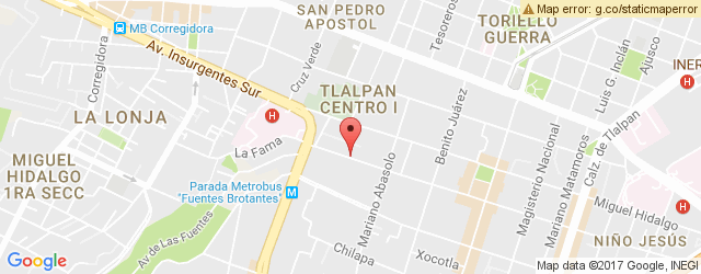 Mapa de ubicación de PIZZA AMORE, TLALPAN CENTRO