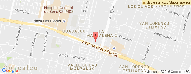 Mapa de ubicación de LA CASA DE TOÑO, COACALCALCO