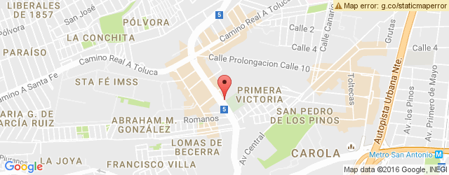 Mapa de ubicación de PICCOLO PIZZA, CRISTO REY