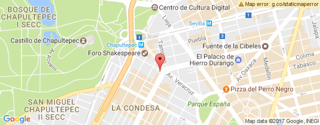 Mapa de ubicación de CAFÉ SANTO DOMINGO, CONDESA